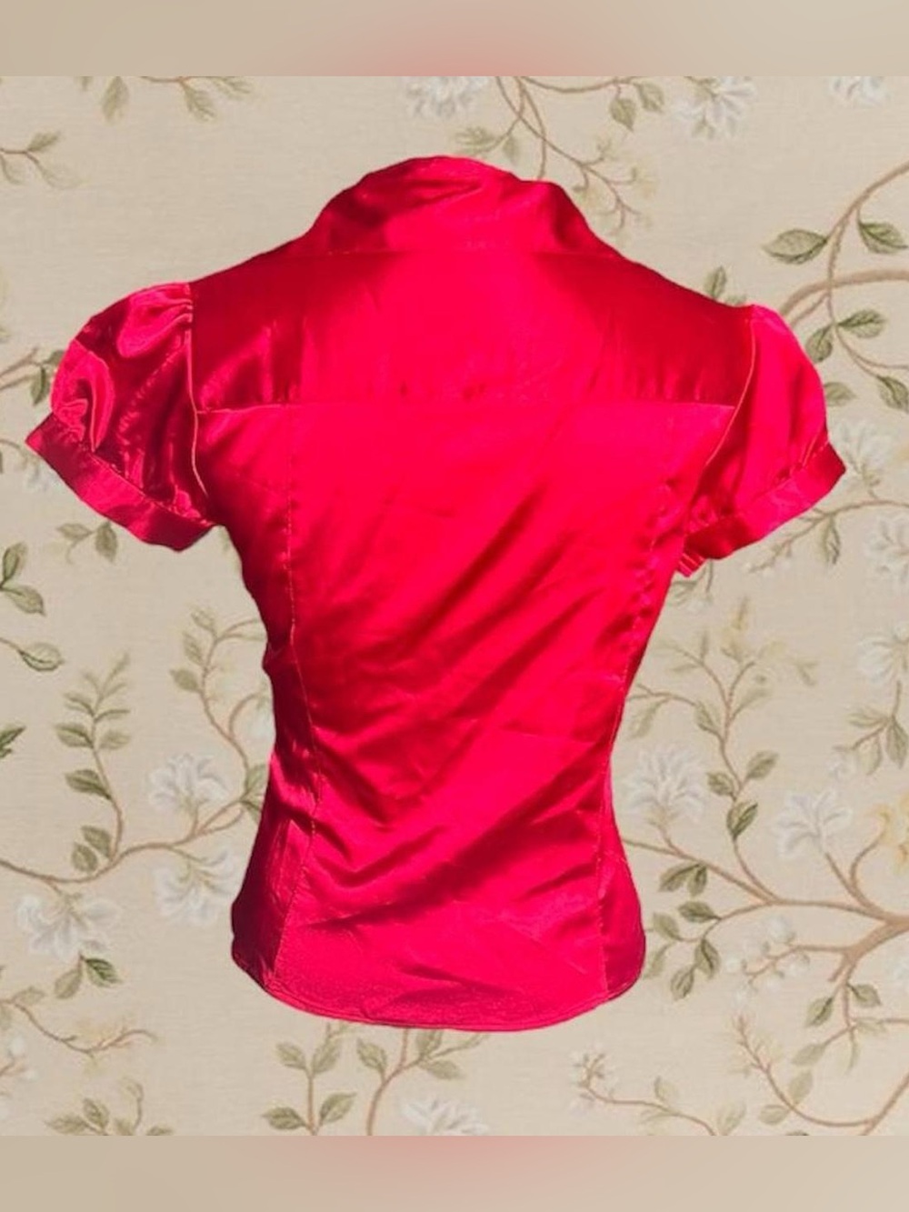 Women’s Satin Ruched Button-Front - Picture 2 of 3